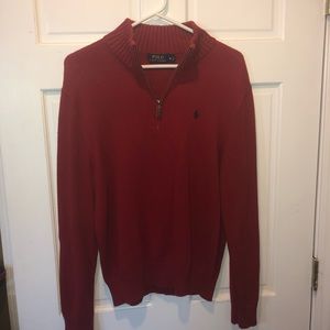 Polo zip up sweater